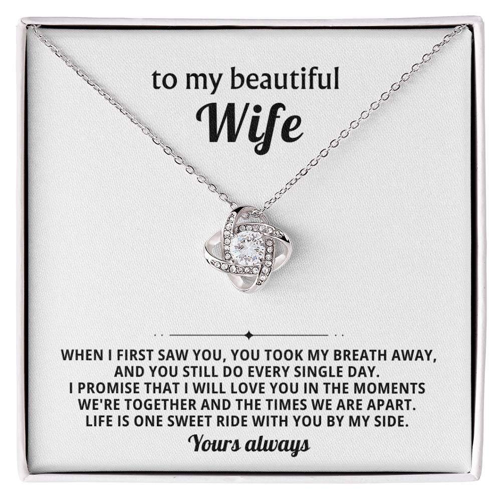 To my beautiful wife, I promise that I will love you in the moments we're together