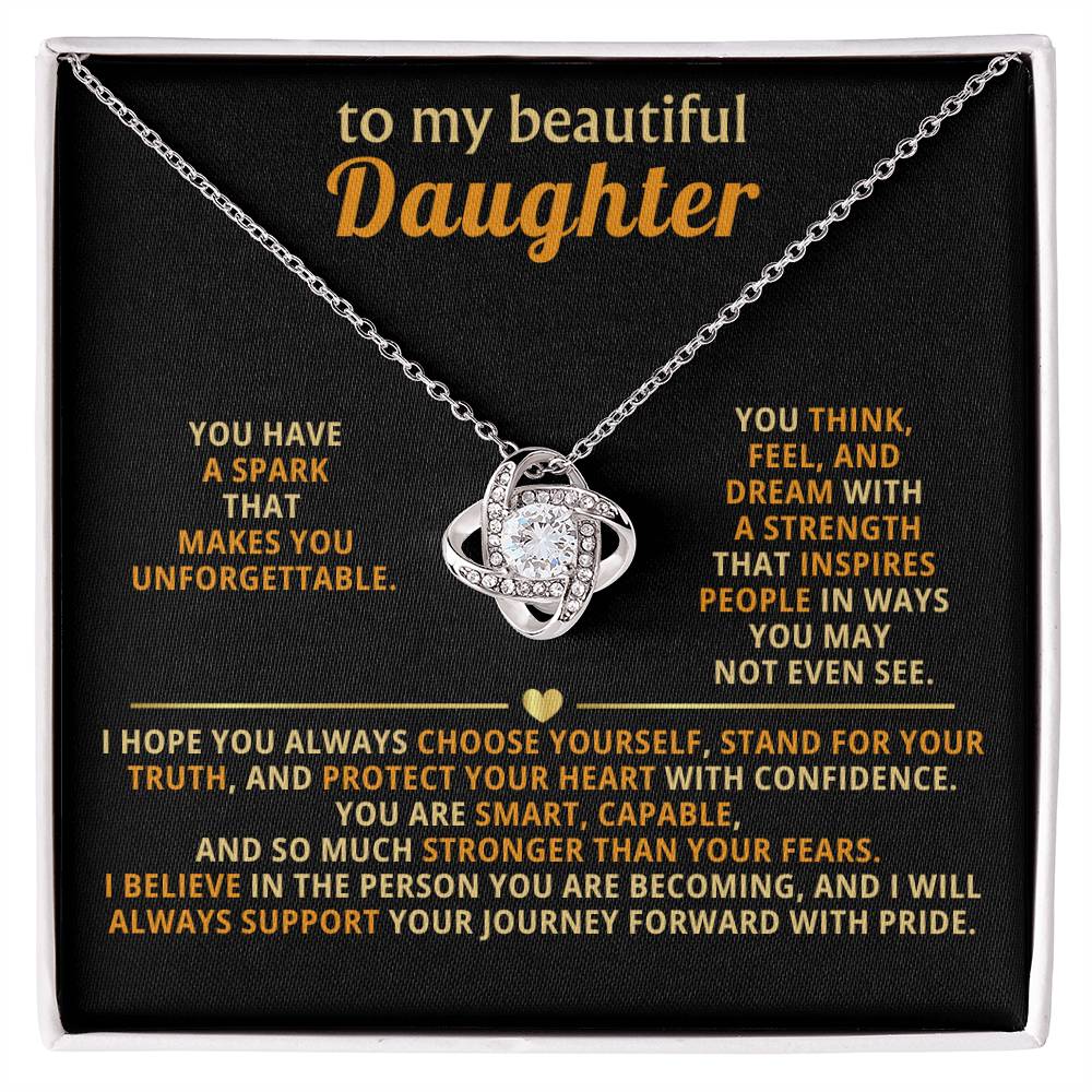 To my beautiful Daughter,You have a spark that makes you unforgettable