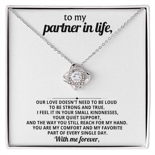 To my partner in life, You are my comfort and my favorite part of every single day