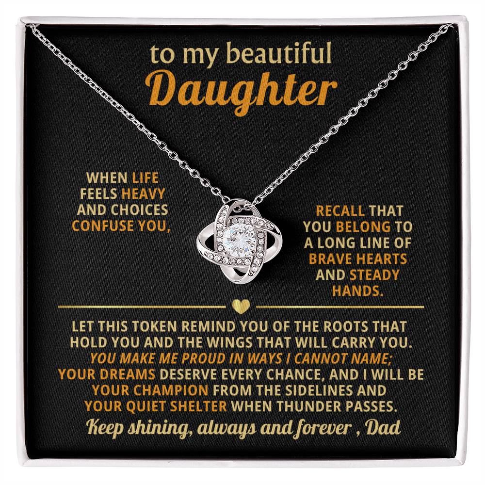 To my beautiful Daughter, I will be your champion from the sidelines