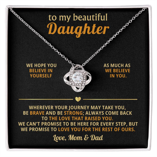 To my beautiful daughter, We hope you believe in yourself as much as we believe in you
