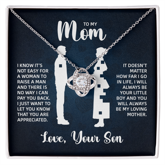 TO MY MOM LITTLE BOY BLUE LOVE KNOT