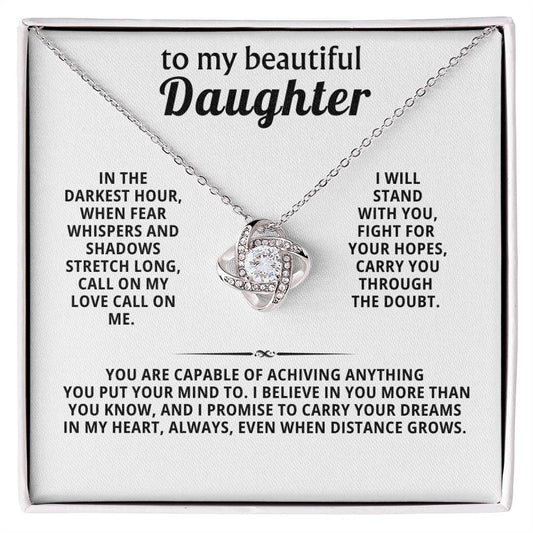 To my beautiful daughter, I promise to carry your dreams in my heart, always