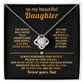 To my beautiful Daughter - The world will never fully understand how deeply a father loves his girl