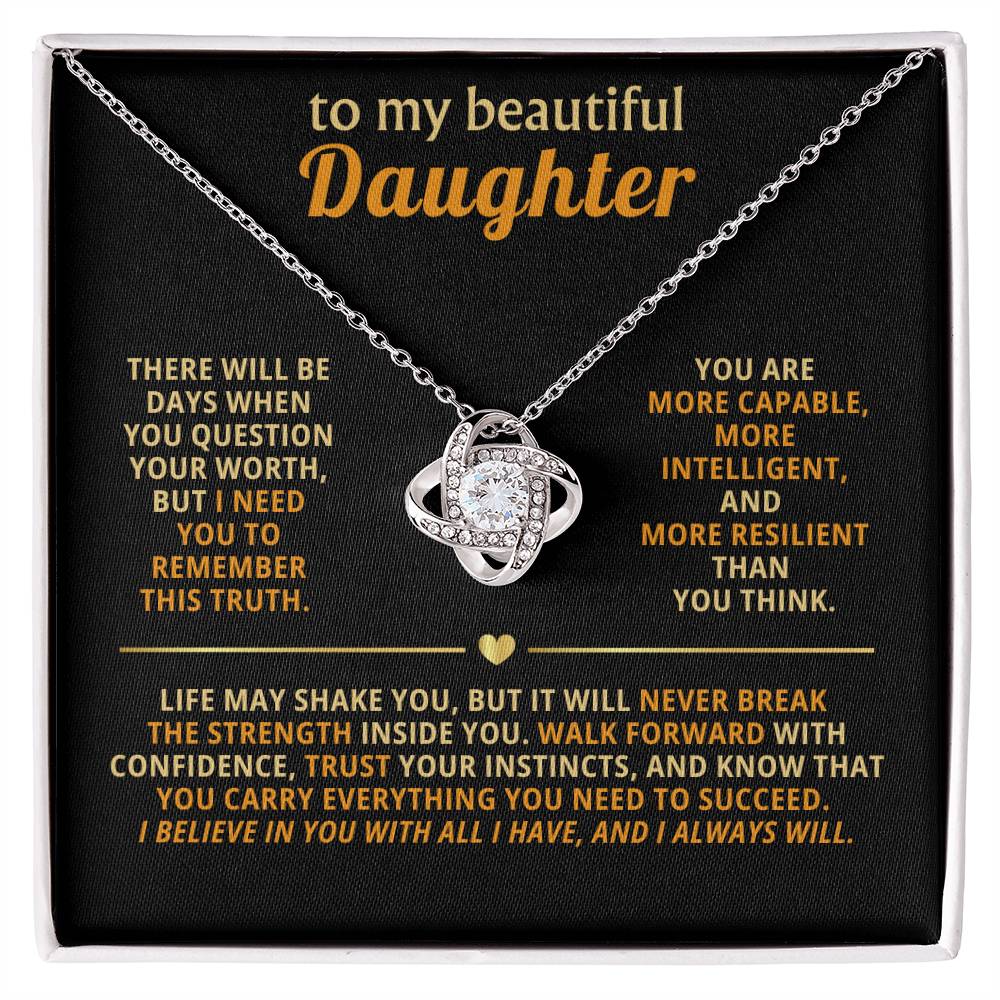 To my beautiful Daughter, You are more capable, more intelligent, and more resilient than you think