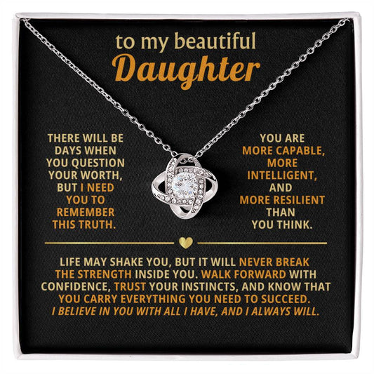 To my beautiful Daughter, You are more capable, more intelligent, and more resilient than you think