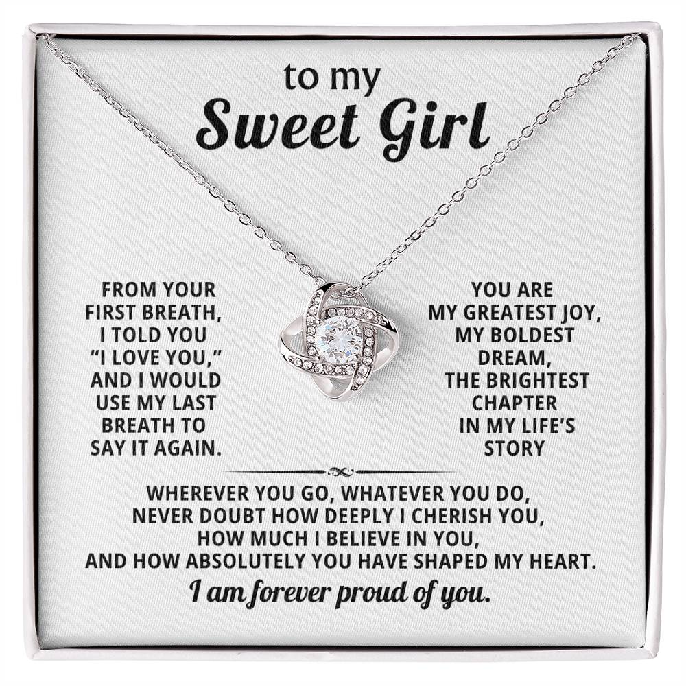 To my sweet girl, The brightest chapter in my life’s story