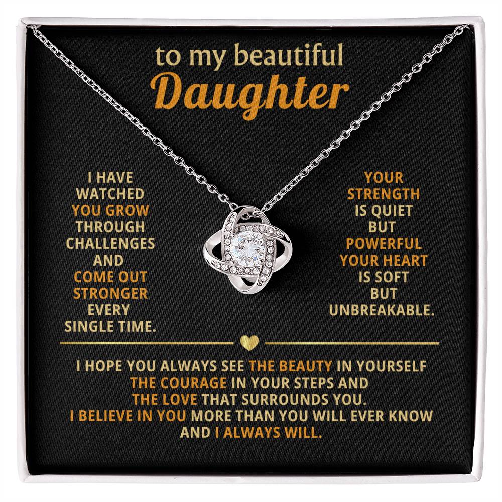 To my beautiful Daughter, Your strength is quiet but powerful