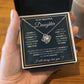 TO MY DAUGHTER PROUD LOVE KNOT NECKLACE GIFT SET