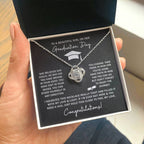 GRADUATION FOR HER SQUEEZED  LOVE KNOT NECKLACE