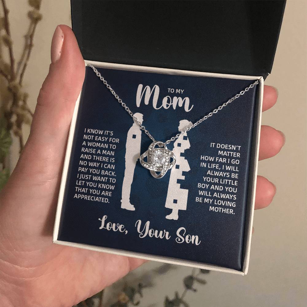 TO MY MOM LITTLE BOY BLUE LOVE KNOT