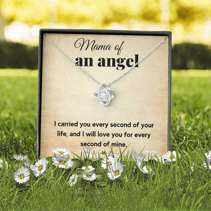 MAMA OF AN ANGEL LOVE KNOT NECKLACE GIFT SET