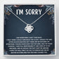 I'M SORRY POOR CHOICES LOVE KNOT NECKLACE GIFT SET