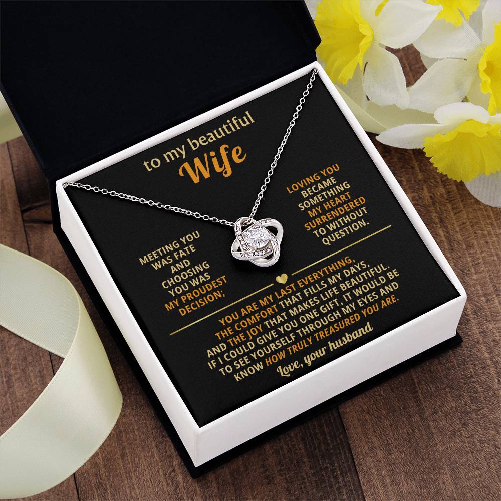 To my beautiful Wife, Meeting you was fate and choosing you was my proudest decision