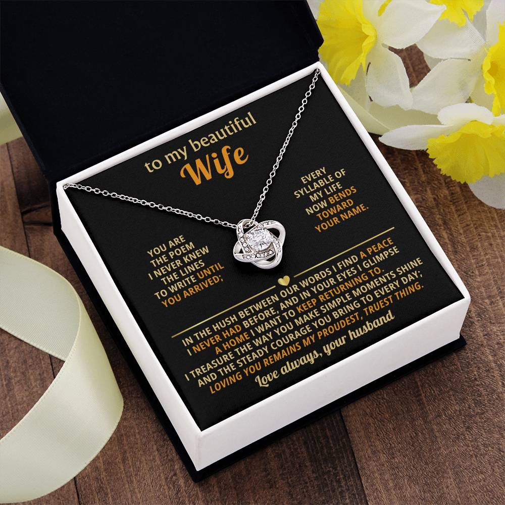 To my beautiful Wife, You are the poem I never knew the lines to write until you arrived