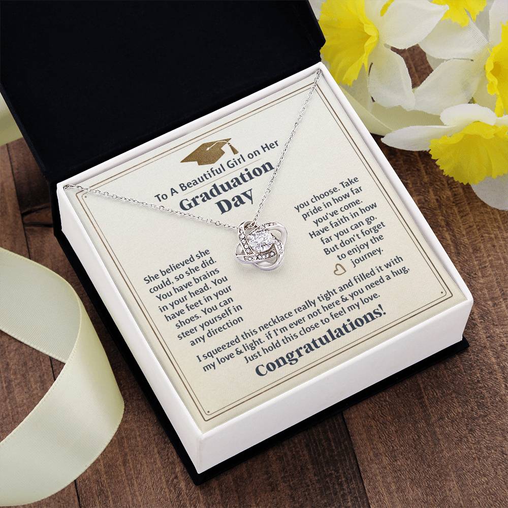 GRADUATION FOR HER BELIEVED LOVE KNOT NECKLACE