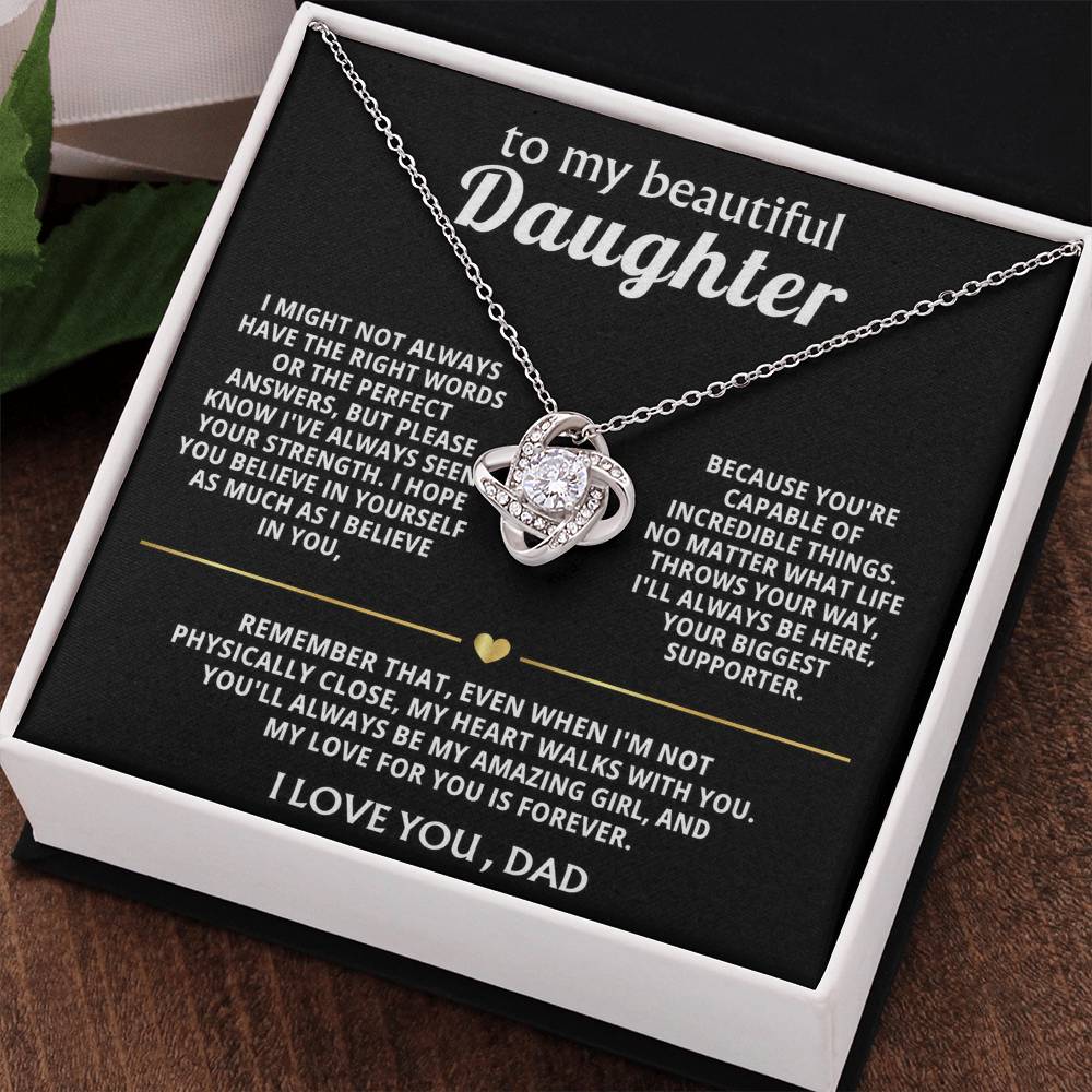 To My Beautiful Daughter, My heart always walks with you. — [Lux] - Love Knot