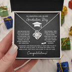 GRADUATION FOR HER SQUEEZED  LOVE KNOT NECKLACE