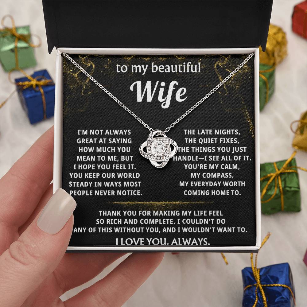 To My Wife, You make my world steady and rich.