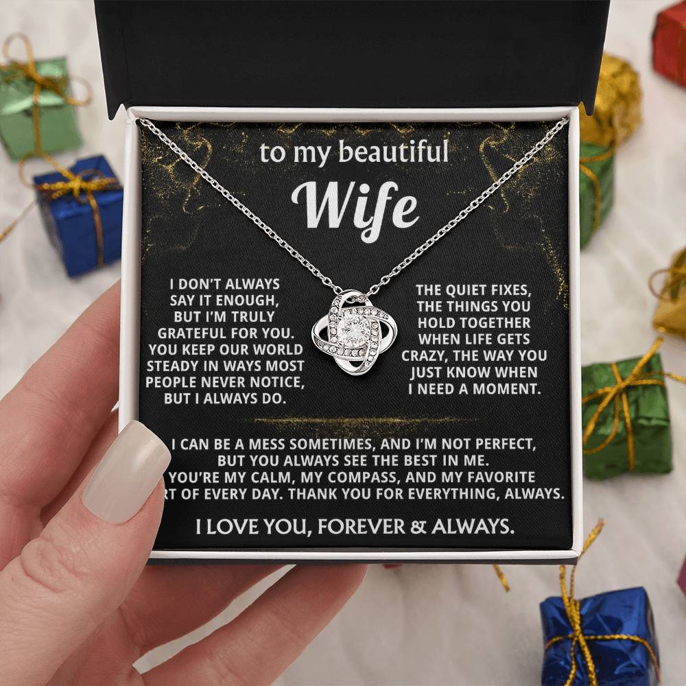 To My Wife, You're my calm, my compass, my love.