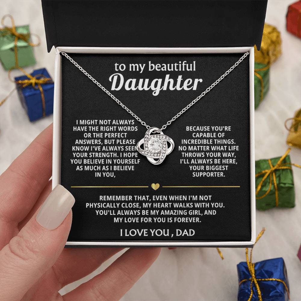 To My Beautiful Daughter, My heart always walks with you. — [Lux] - Love Knot