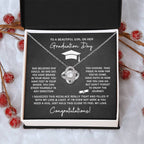 GRADUATION FOR HER SQUEEZED  LOVE KNOT NECKLACE