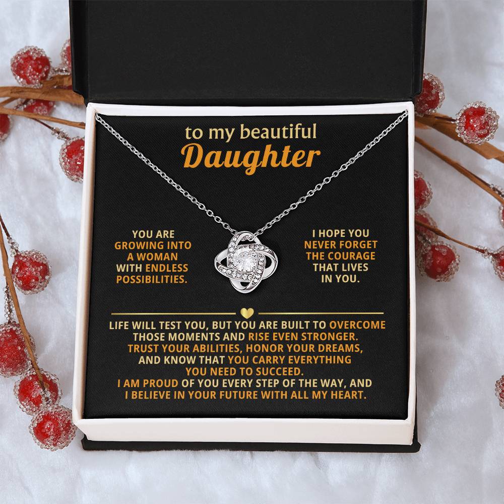 To my beautiful Daughter,You are growing into a woman with endless possibilities