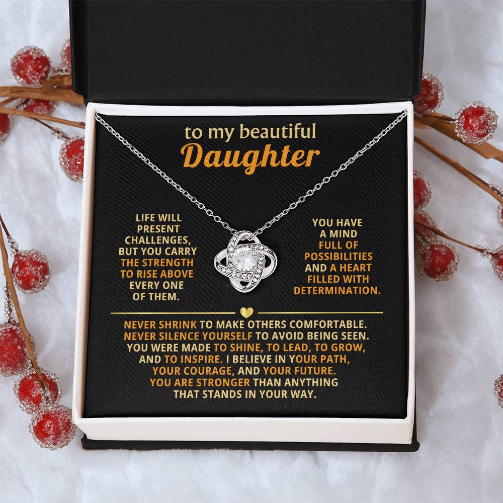 To my beautiful Daughter, You are stronger than anything that stands in your way.