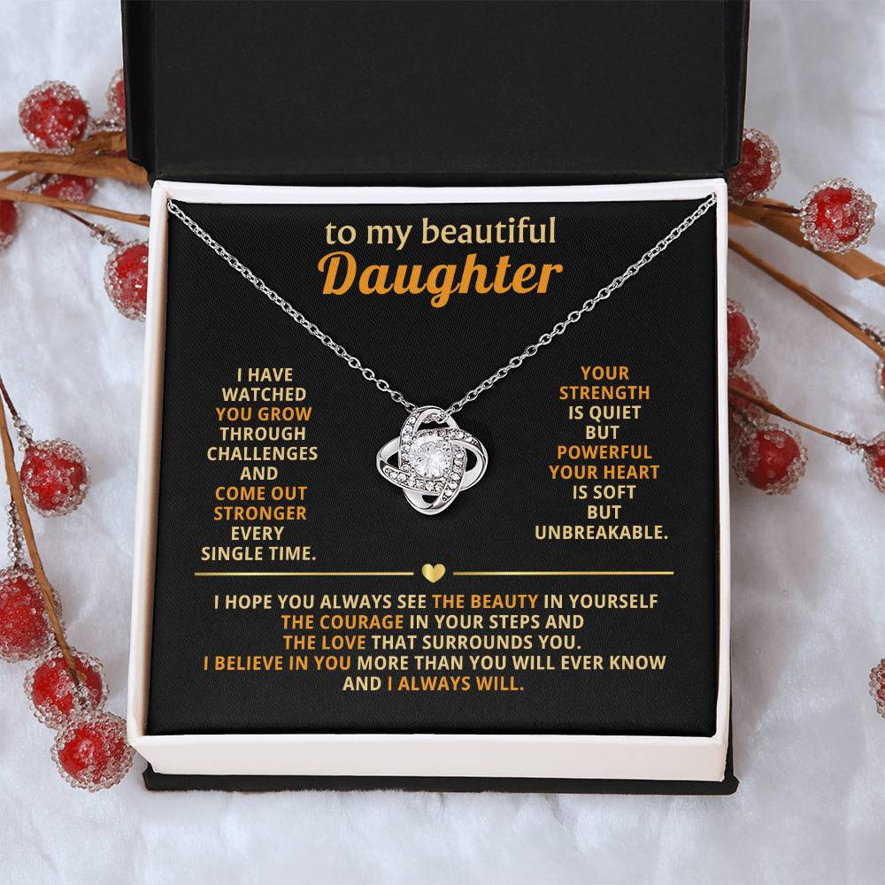 To my beautiful Daughter, Your strength is quiet but powerful