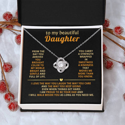 To my beautiful Daughter, From the day you arrived you brought color to my world