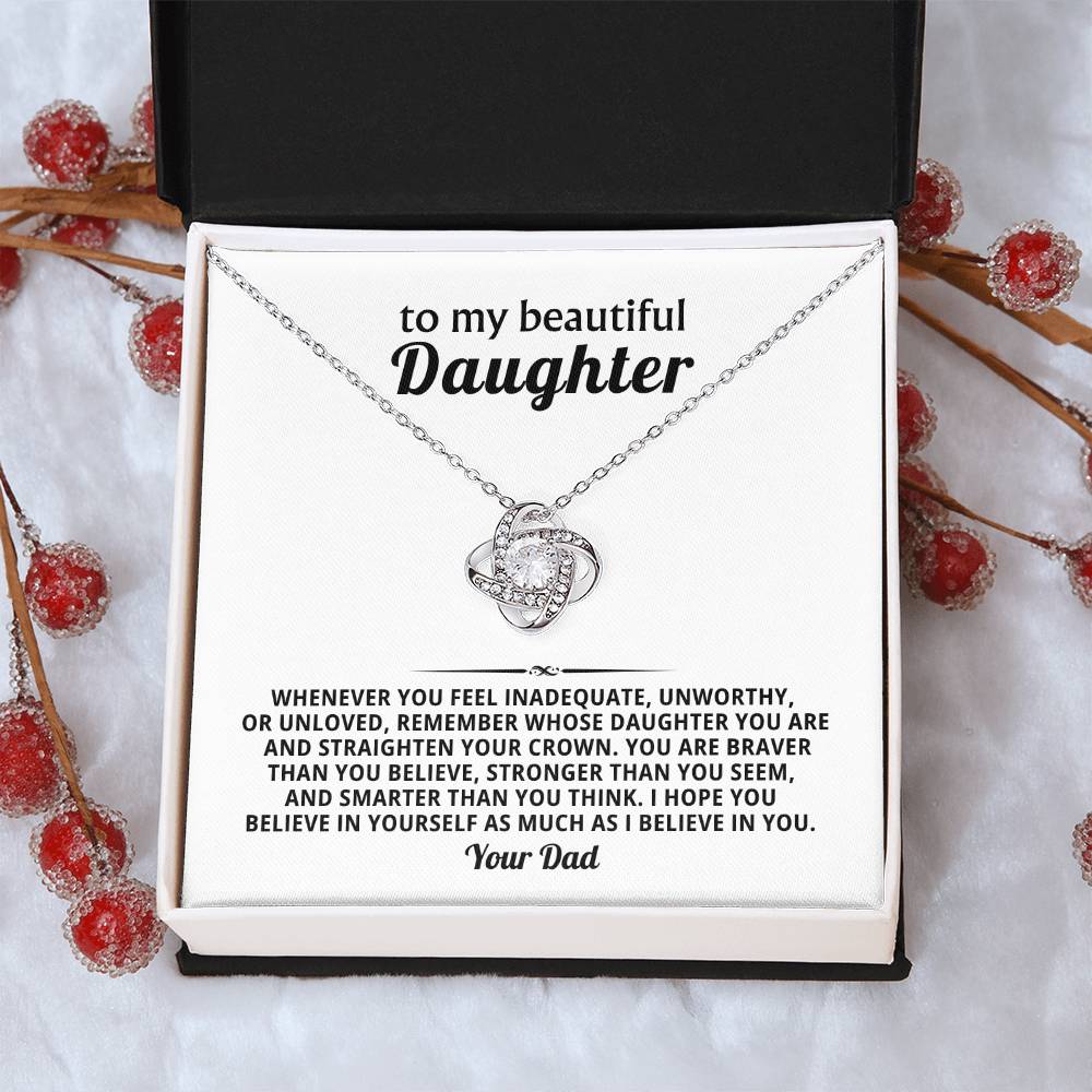 To my beautiful Daughter, Remember whose daughter you are and straighten your crown