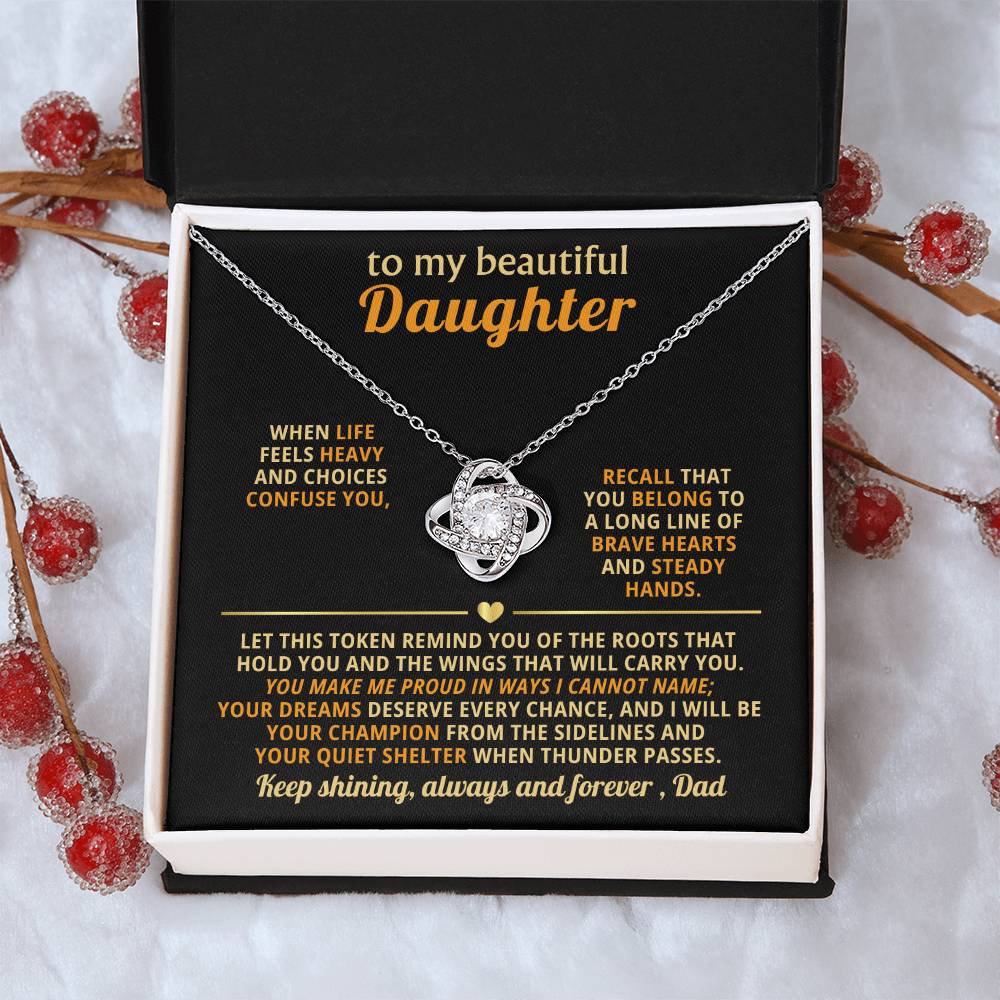 To my beautiful Daughter, I will be your champion from the sidelines