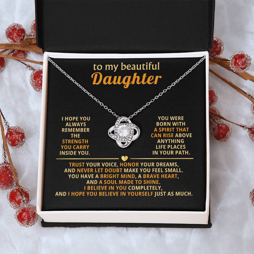 To my beautiful Daughter, Trust your voice, honor your dreams