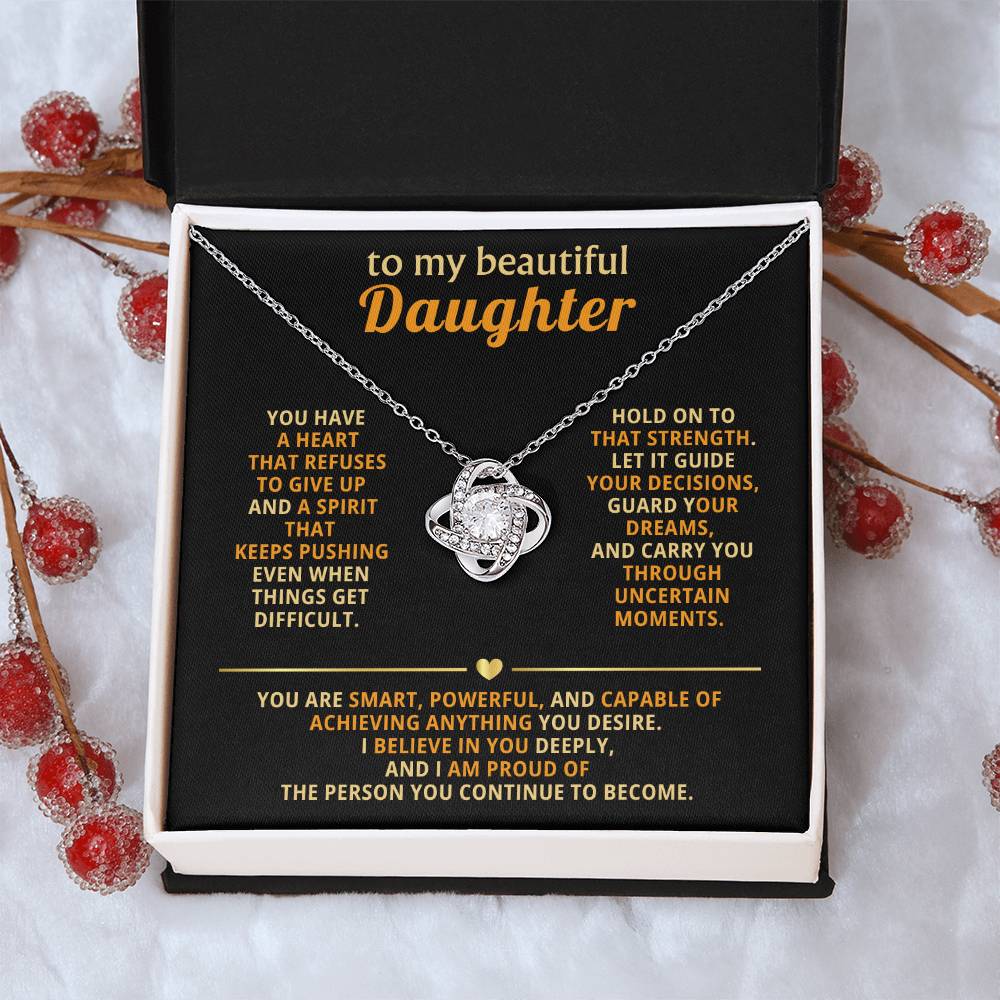 To my beautiful Daughter,I believe in you deeply