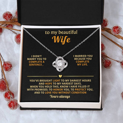 To my beautiful Wife, I married you because you complete my life