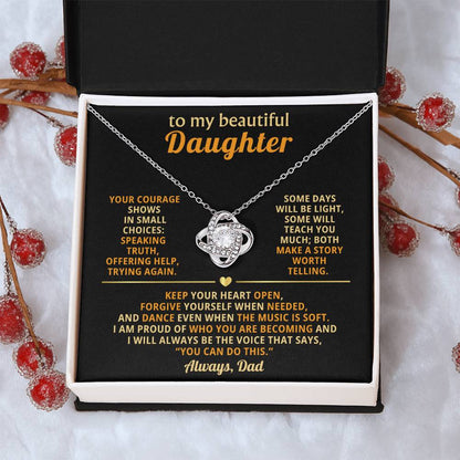 To my beautiful Daughter, Keep your heart open, forgive yourself when needed