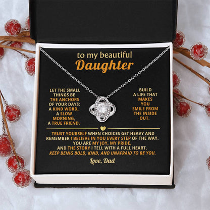 To my beautiful Daughter, Trust yourself when choices get heavy