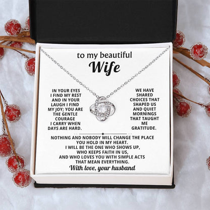 To my beautiful wife, In your eyes I find my rest and in your laugh I find my joy