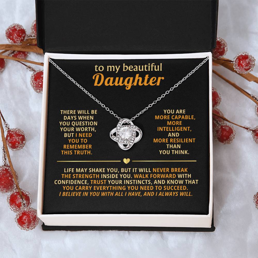 To my beautiful Daughter, You are more capable, more intelligent, and more resilient than you think