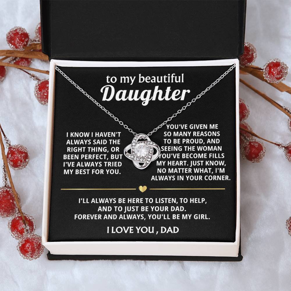 To My Beautiful Daughter, I'm always in your corner.