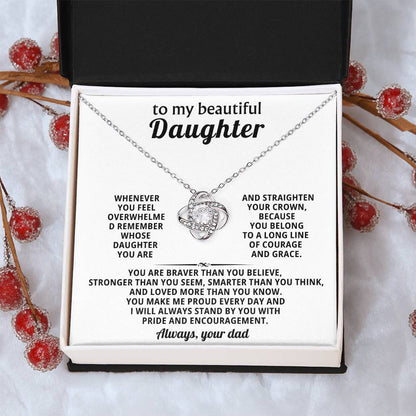 To my beautiful Daughter, You belong to a long line of courage and grace
