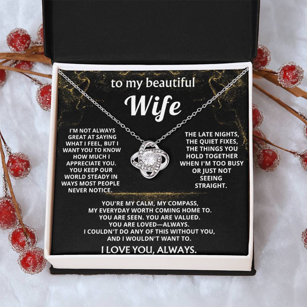 To My Wife, You are my calm, my compass.