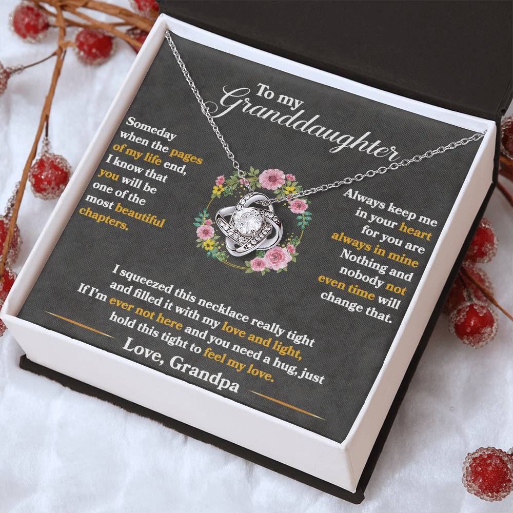 To My Granddaughter, Hold This Tight To Feel My Love