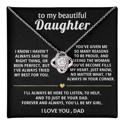 To My Beautiful Daughter, I'm always in your corner.