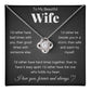 TO MY BEAUTIFUL WIFE RATHER LOVE KNOT NECKLACE GIFT SET