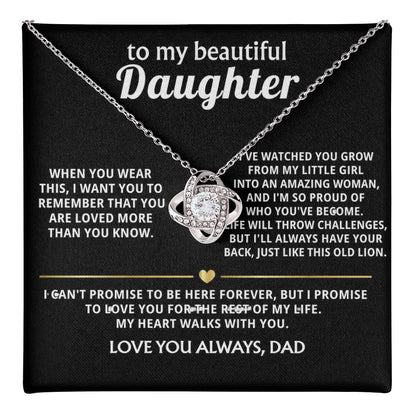 To My Beautiful Daughter, My heart walks with you always.