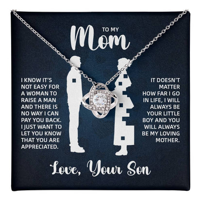 TO MY MOM LITTLE BOY BLUE LOVE KNOT