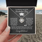 GRADUATION FOR HER SQUEEZED  LOVE KNOT NECKLACE