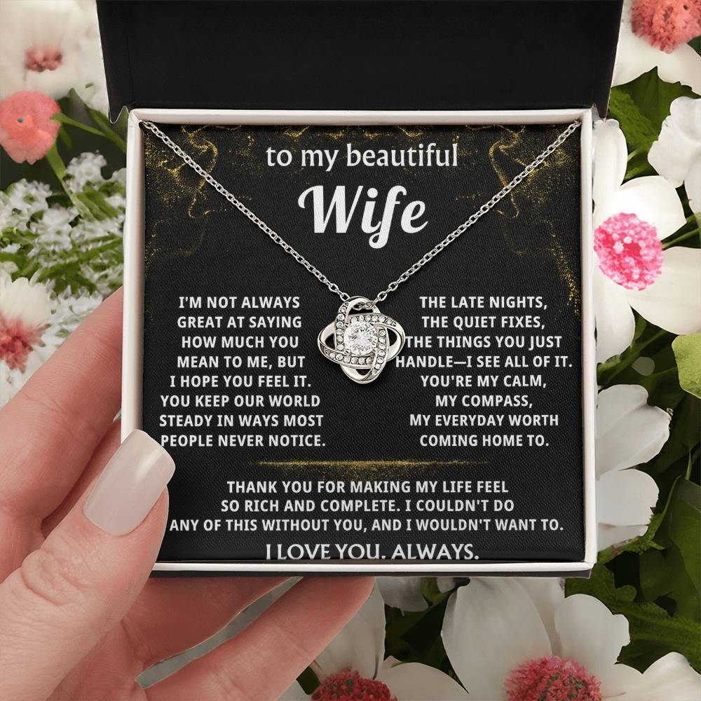 To My Wife, You make my world steady and rich.