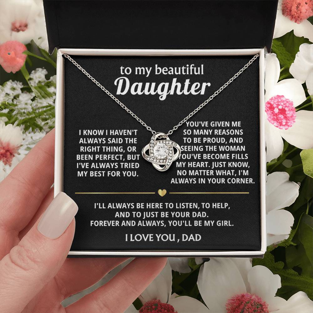 To My Beautiful Daughter, I'm always in your corner.